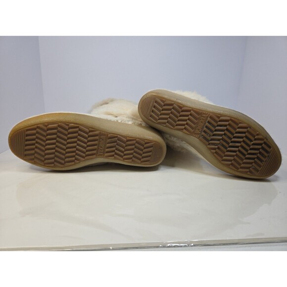 Tecnica Goat Fur Cream Mid Calf SnowBoots Leather Detail Embroidered Moose Sz 37 - Picture 7 of 9